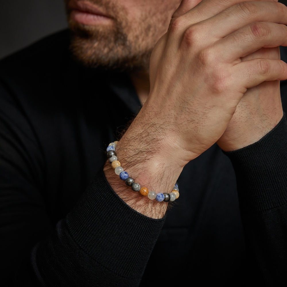 Giornate di Sole - 8mm - Bracciale a Perline da Uomo