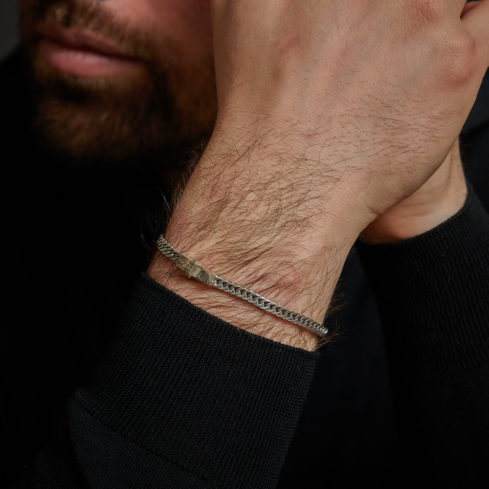 Small Link 4mm - 14.80 gr. 925 - Bracciale da Uomo