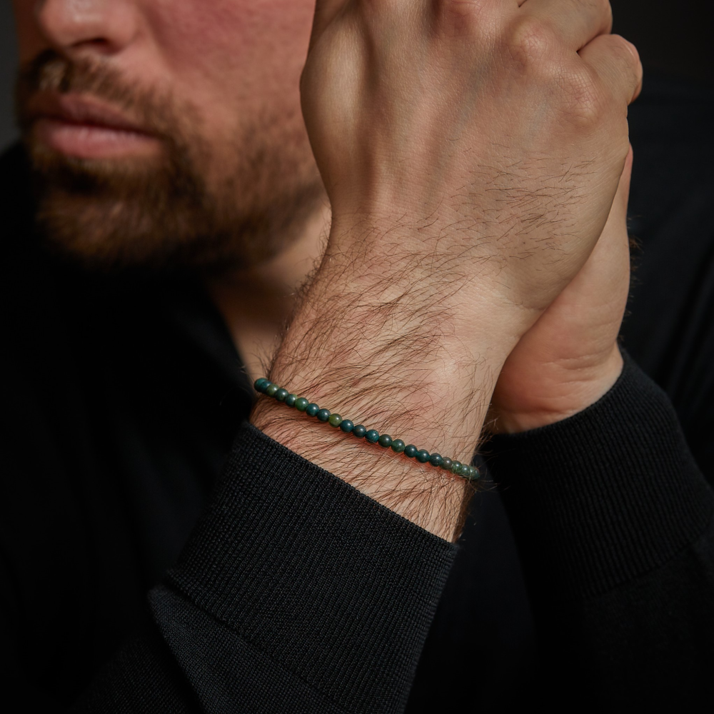 Secret Garden - 4mm - Bracciale di Perline da Uomo