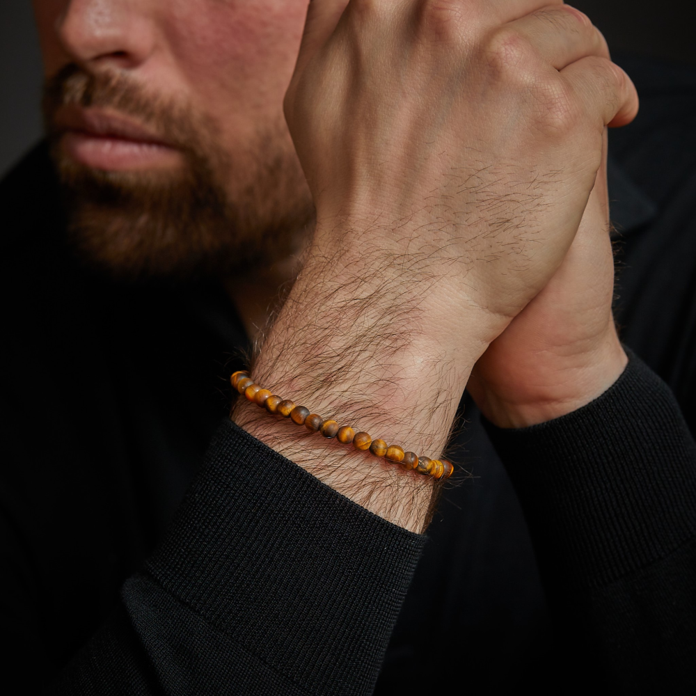 Matt Tiger Lily - 6mm - Bracciale a Perline Uomo