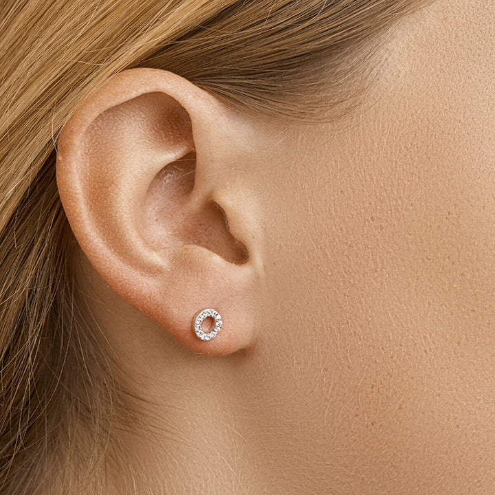 oorknoppen zirkonia zilver gerhodineerd