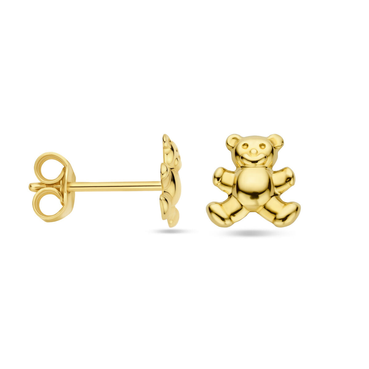 orecchini a bottone orso 6,0 mm 14K oro giallo