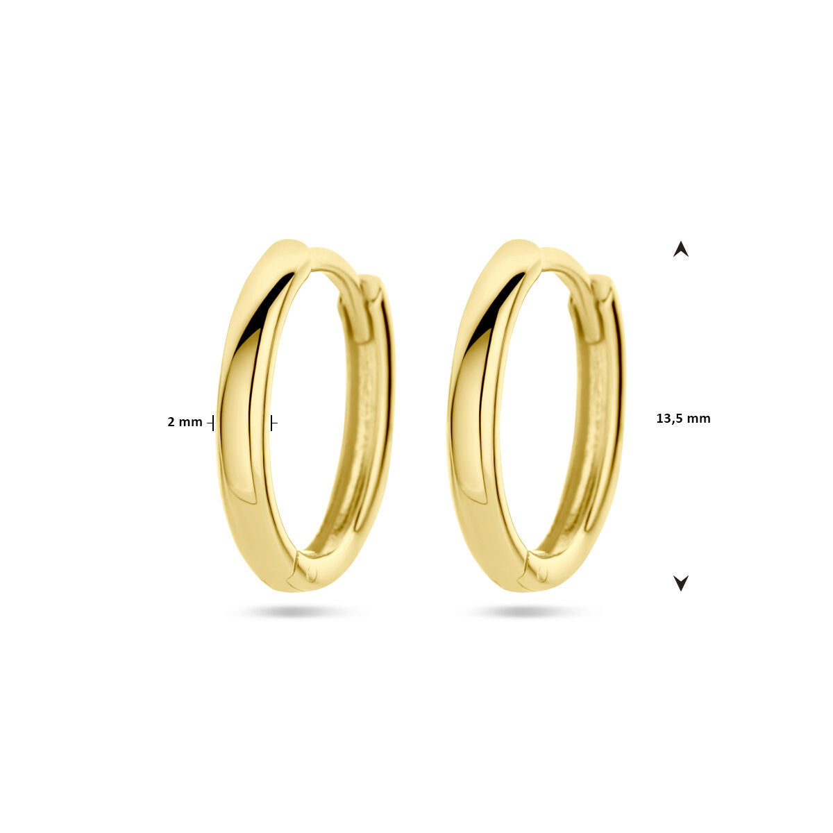 orecchini a clip in oro giallo 14K