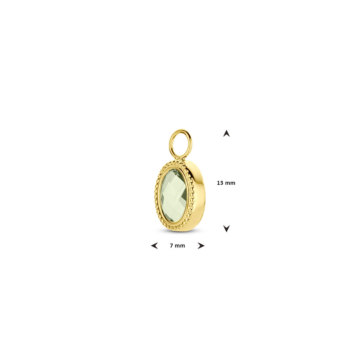 orecchino pendente ametista verde oro giallo 14K