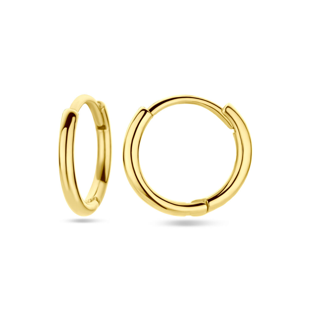 orecchini a clip 1,5 mm tubo rotondo oro giallo 14K