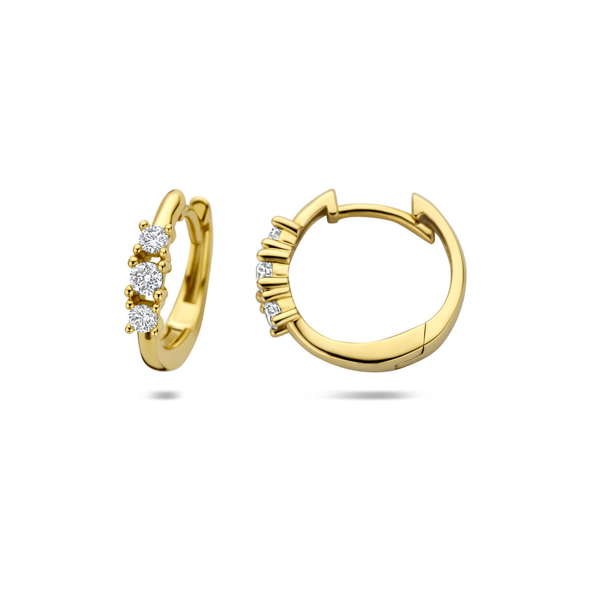 Creole in oro con diamante lab grown – 14K oro giallo