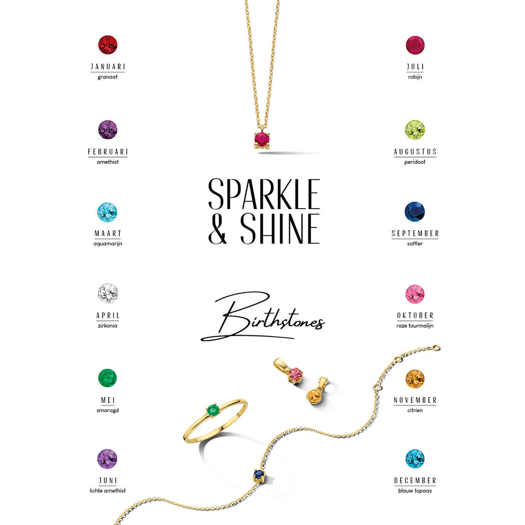 showkaart 'sparkle & shine collection 2023 - birthstones' toebehoren