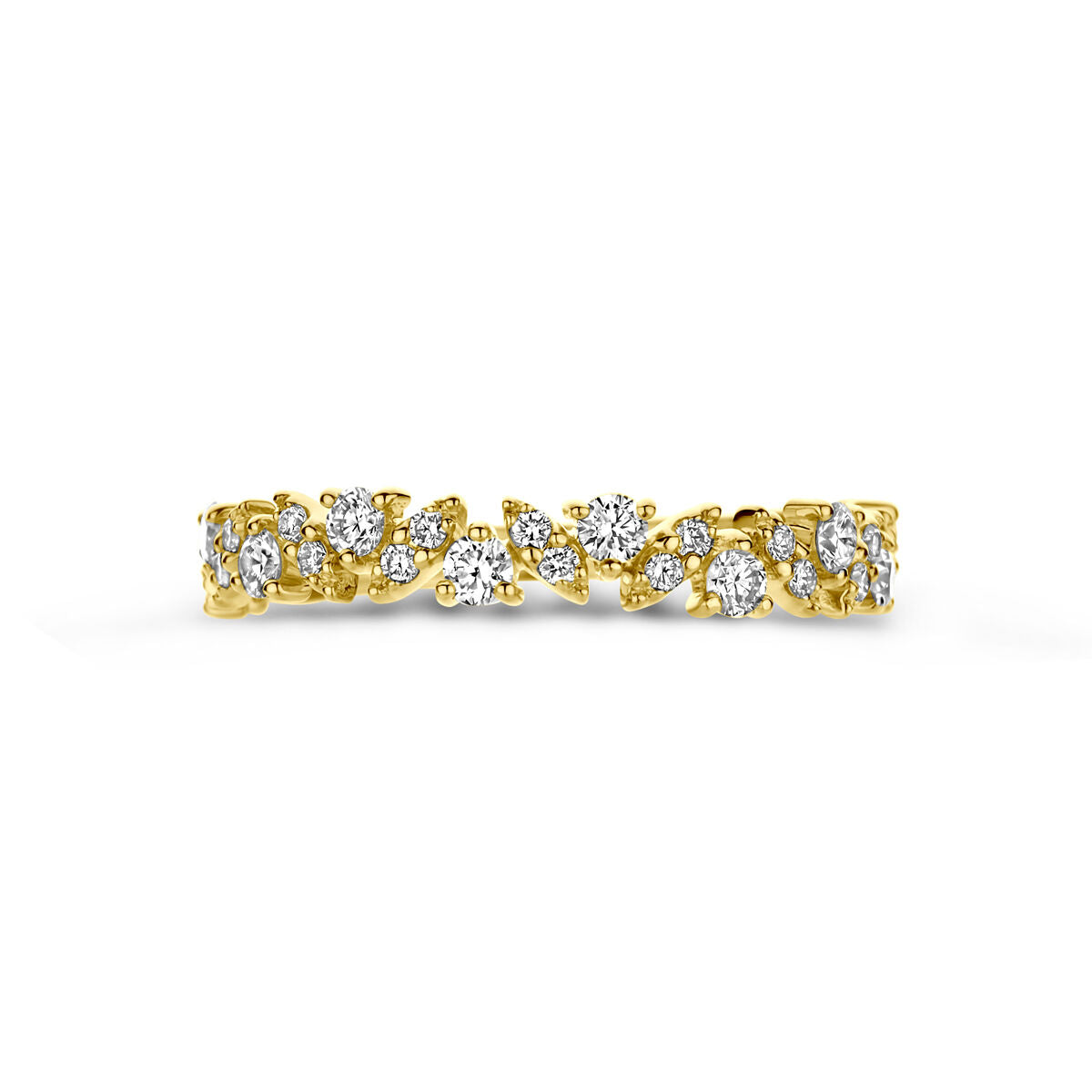 anello diamante 0.49ct h si 14K oro giallo
