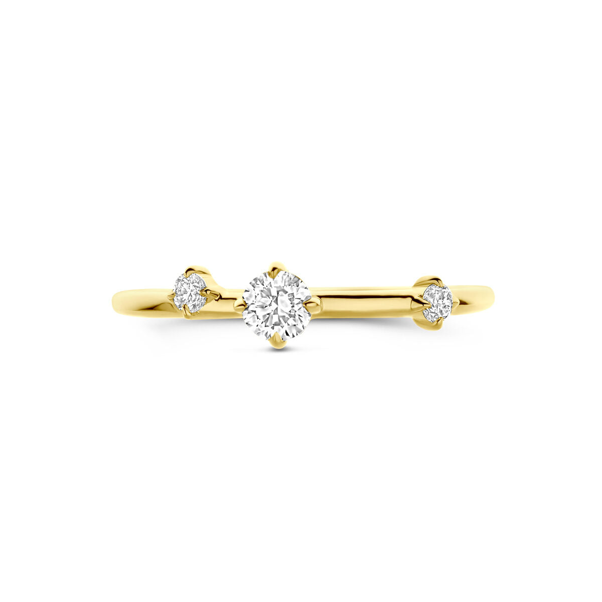 anello diamante lab grown 0.25ct h si 14K oro giallo