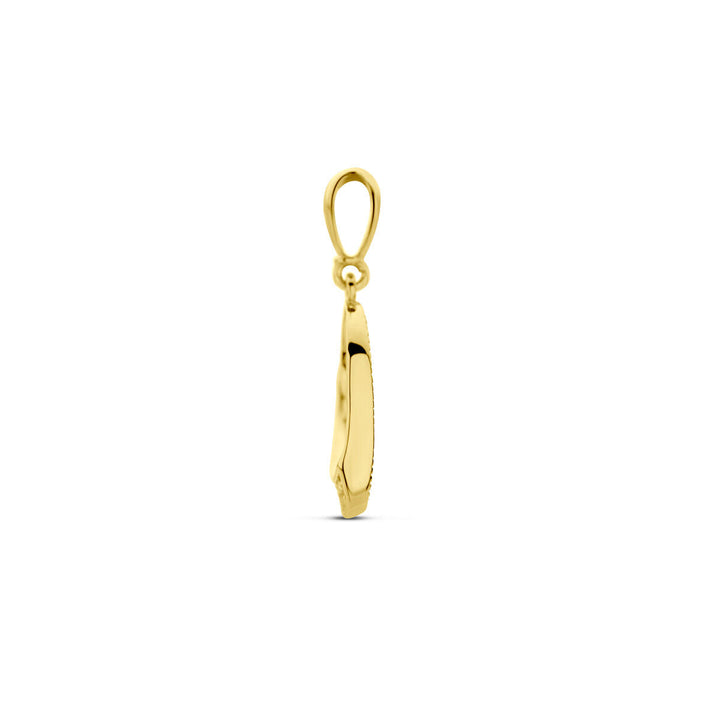 hanger hartje zirkonia 14K geelgoud