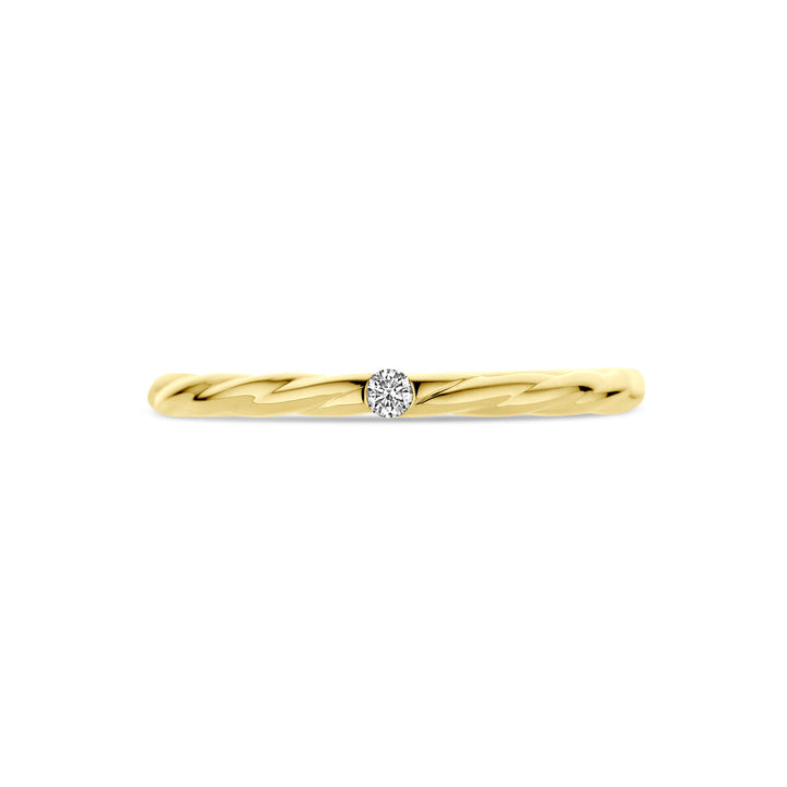 ring diamant 0.03ct h si 14K geelgoud