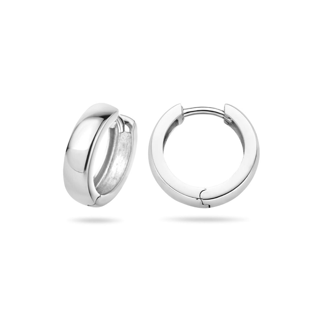 klapoorringen bol zilver gerhodineerd