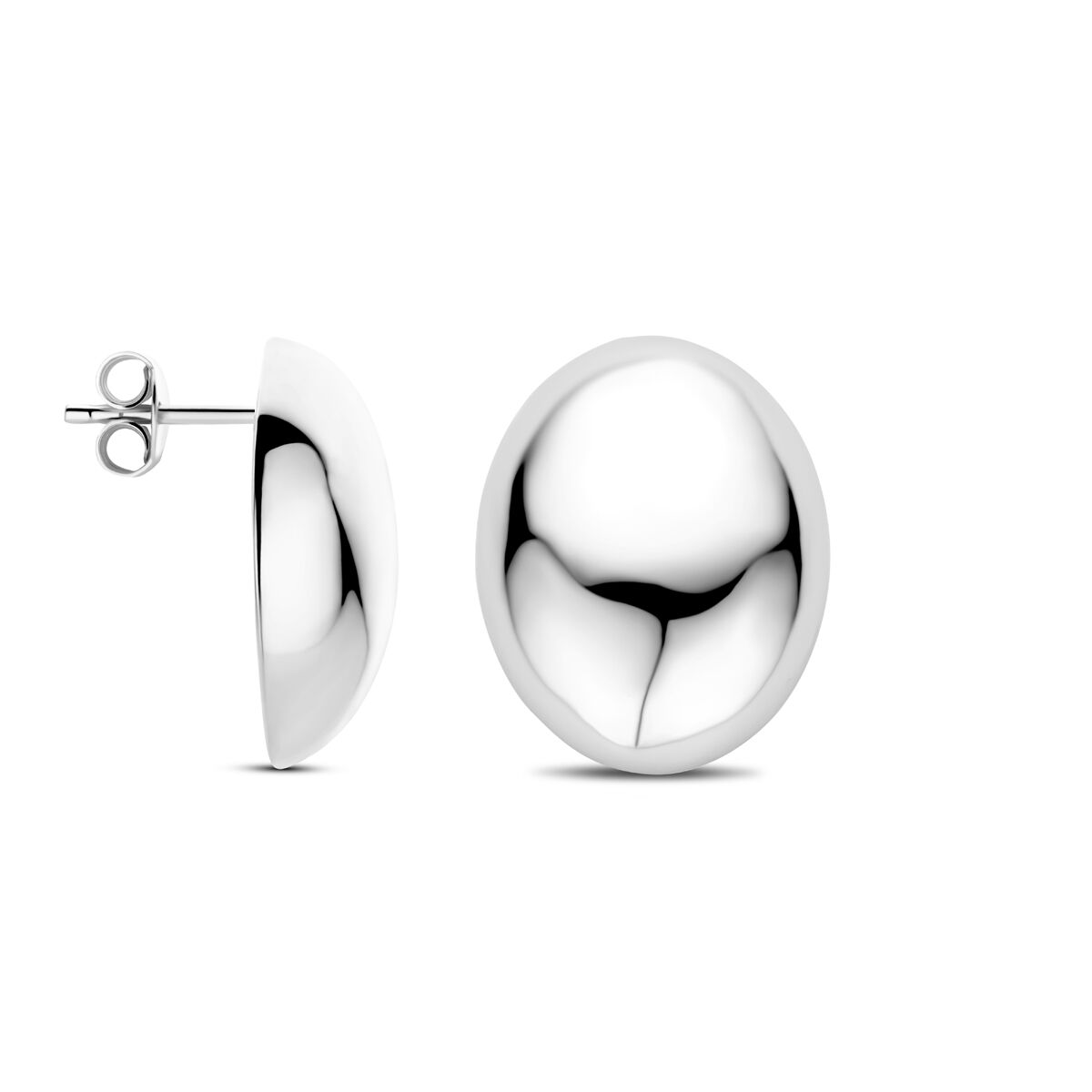 orecchini a lobo 20 mm argento rodiato