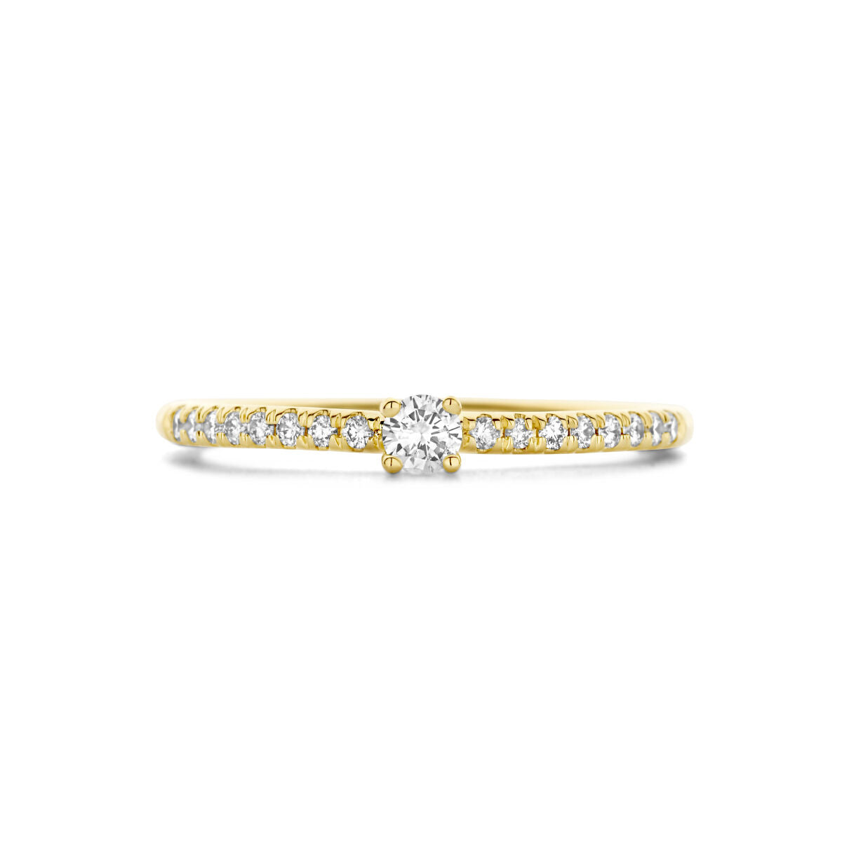 anello di fidanzamento diamante 0.25ct h si 14K oro giallo