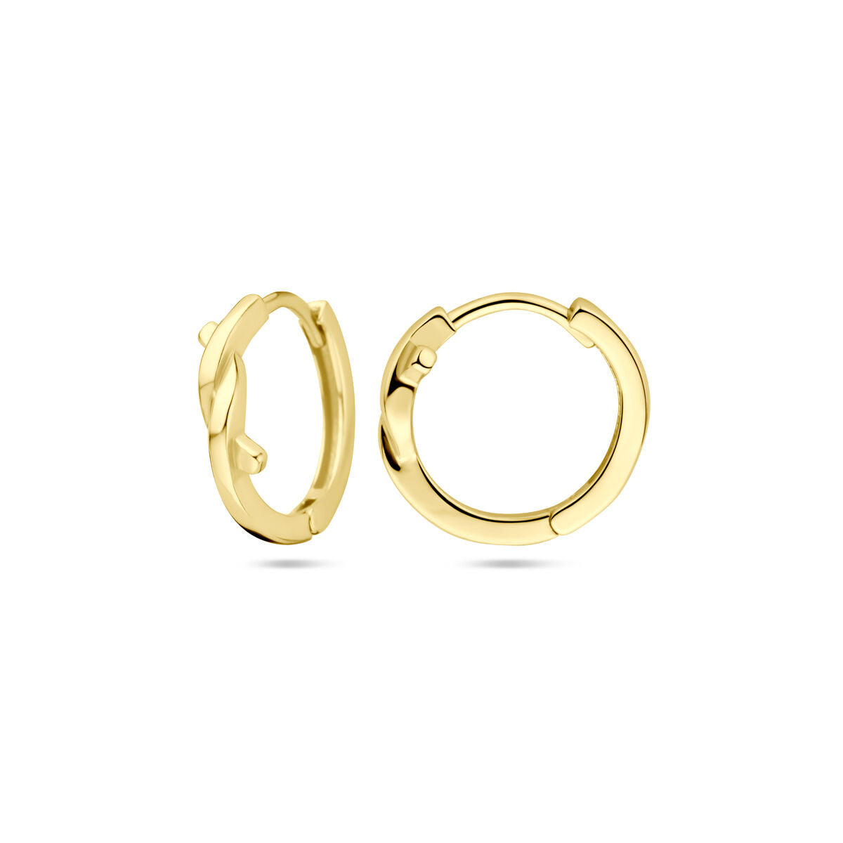 Orecchini a cerchio 12,5 mm 1 micron argento placcato oro (giallo)