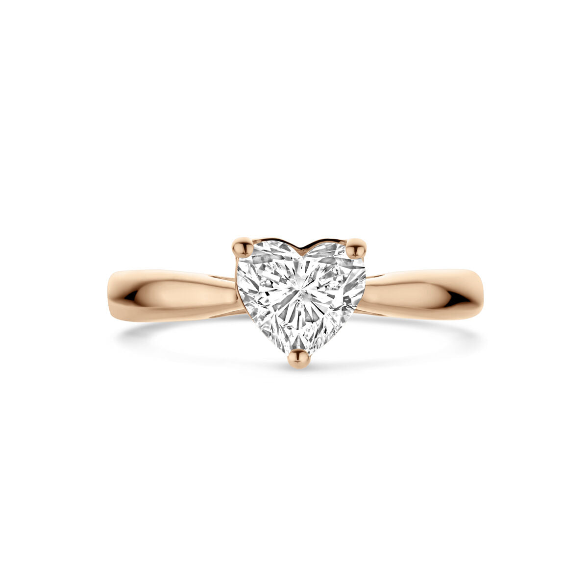 anello diamante lab grown 1.0ct h si 14K oro rosa