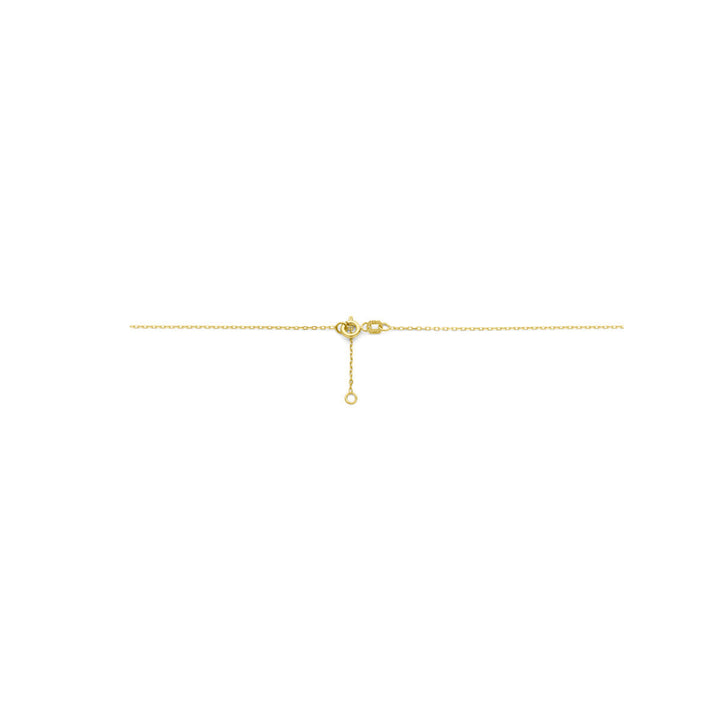 Gouden dames ketting hart en diamant 14K