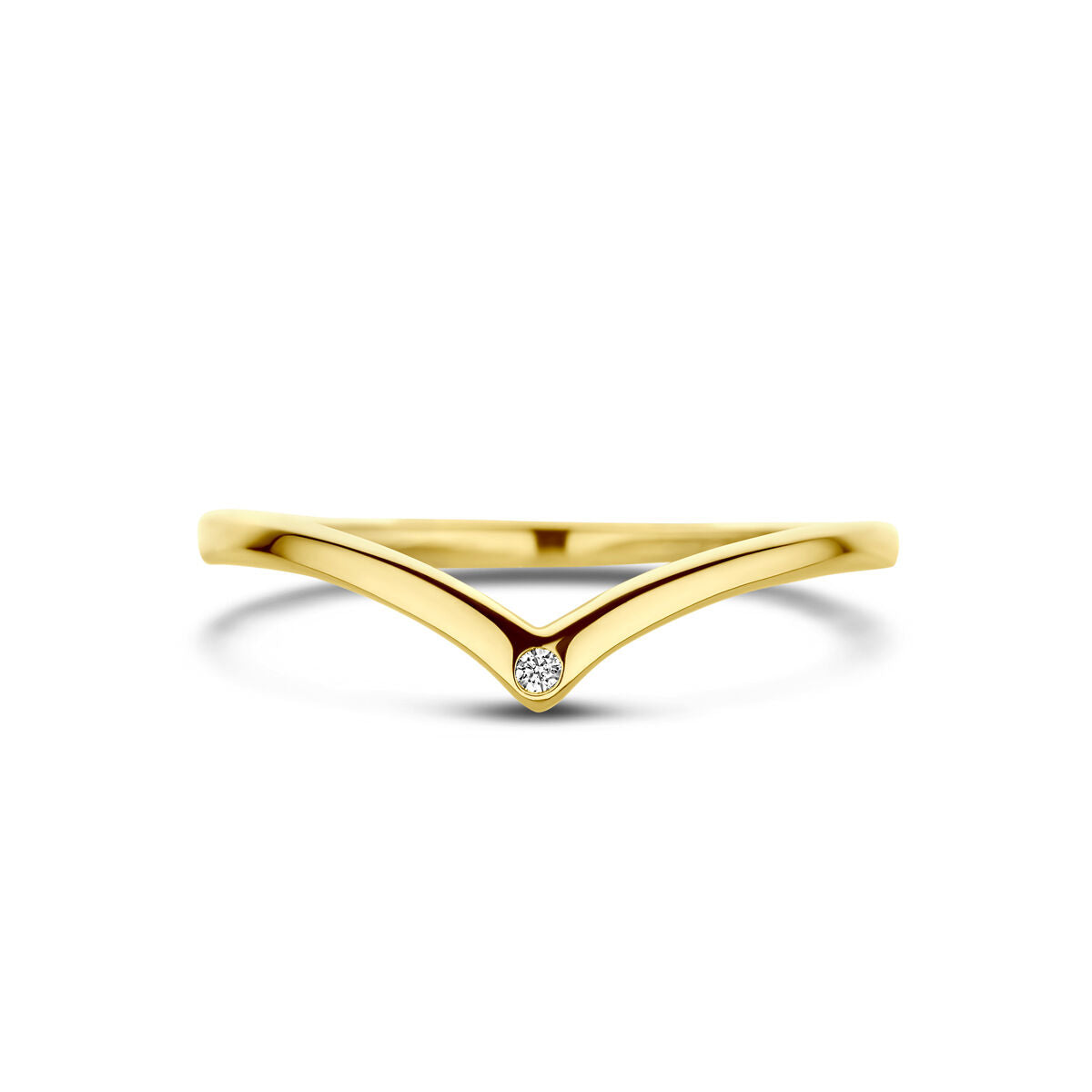 anello zircone 14K oro giallo