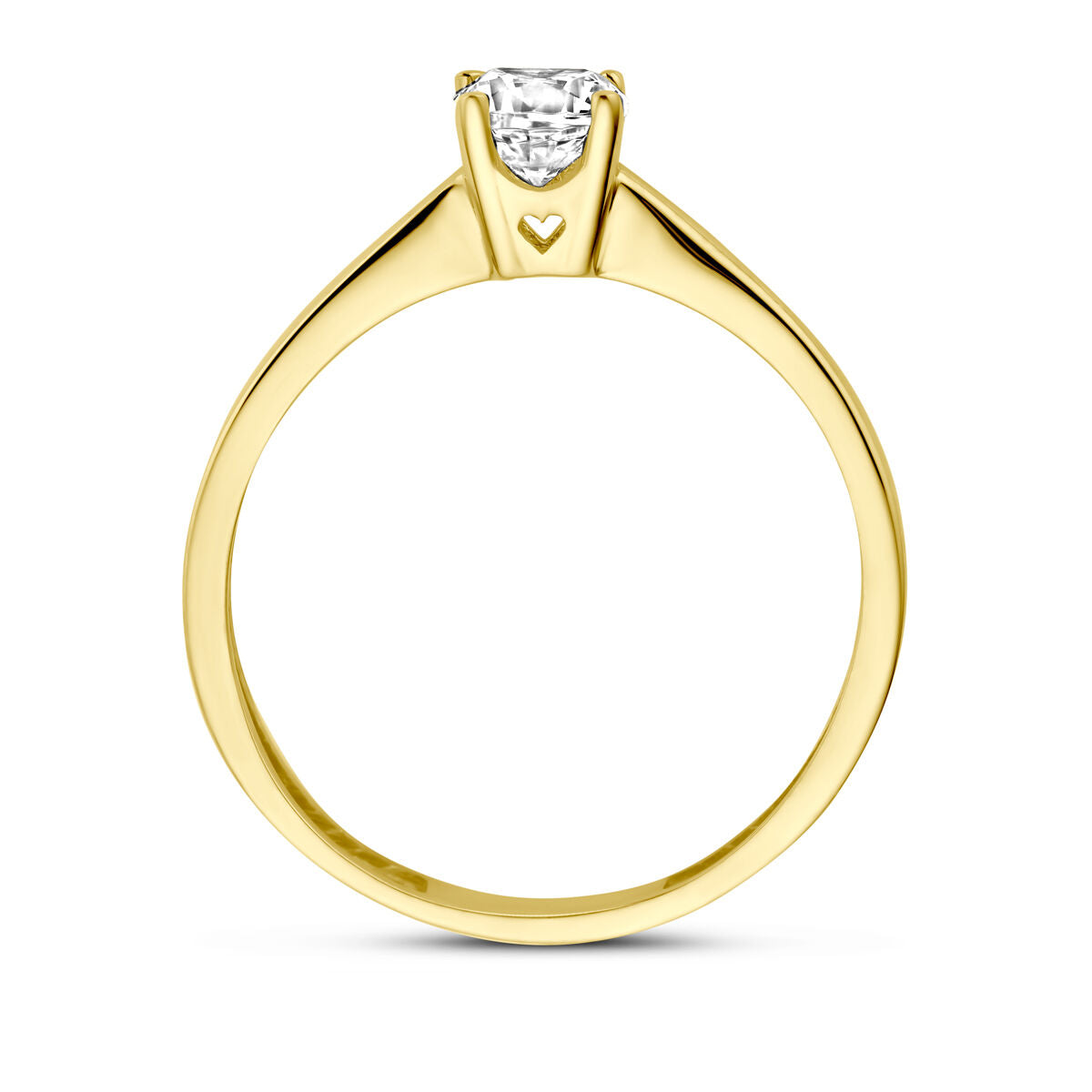 Anello zirconia oro giallo 14K
