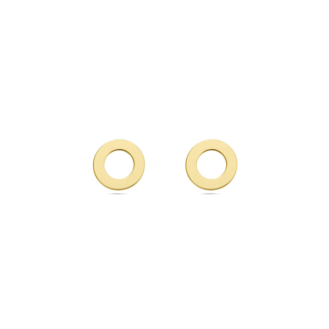 oorknoppen cirkel 14K geelgoud
