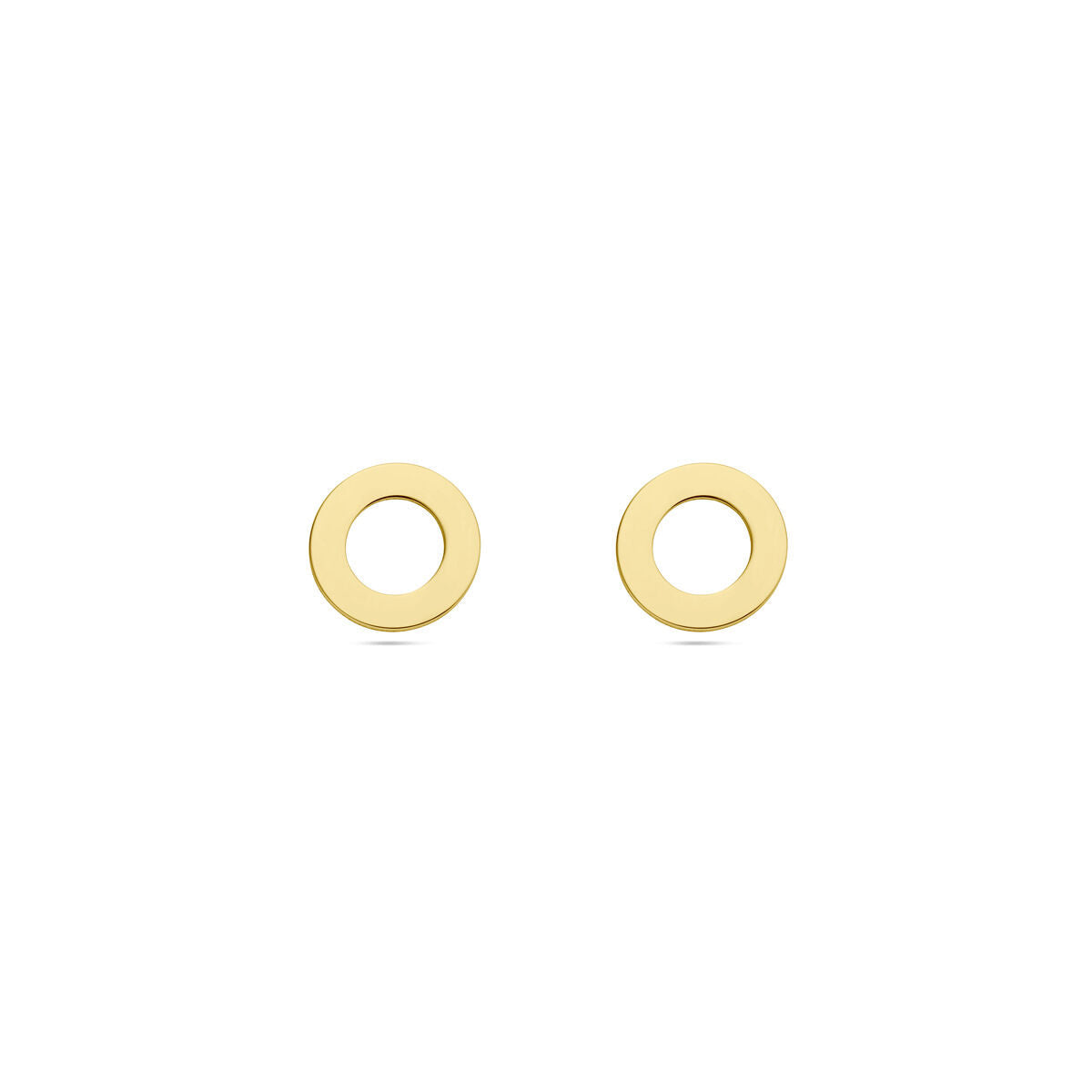 oorknoppen cirkel 14K geelgoud