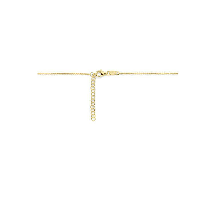 collier hartjes 41 + 4 cm 3 micron zilver verguld (geel)
