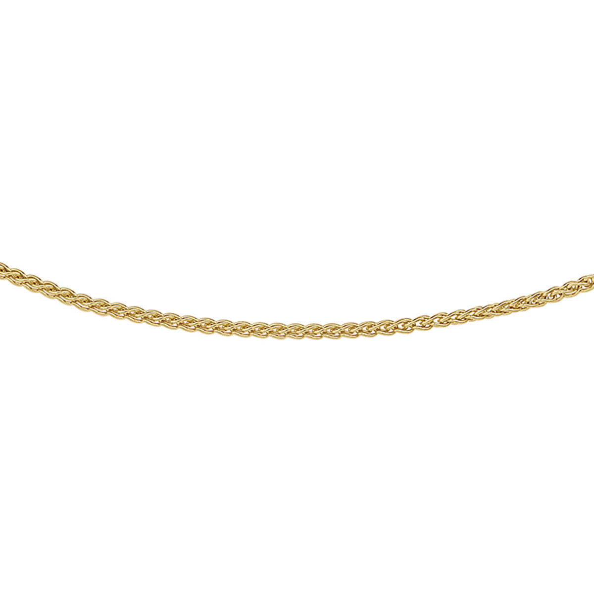collana vossestaart in oro giallo 14K, spessore 1,3 mm, design intrecciato.