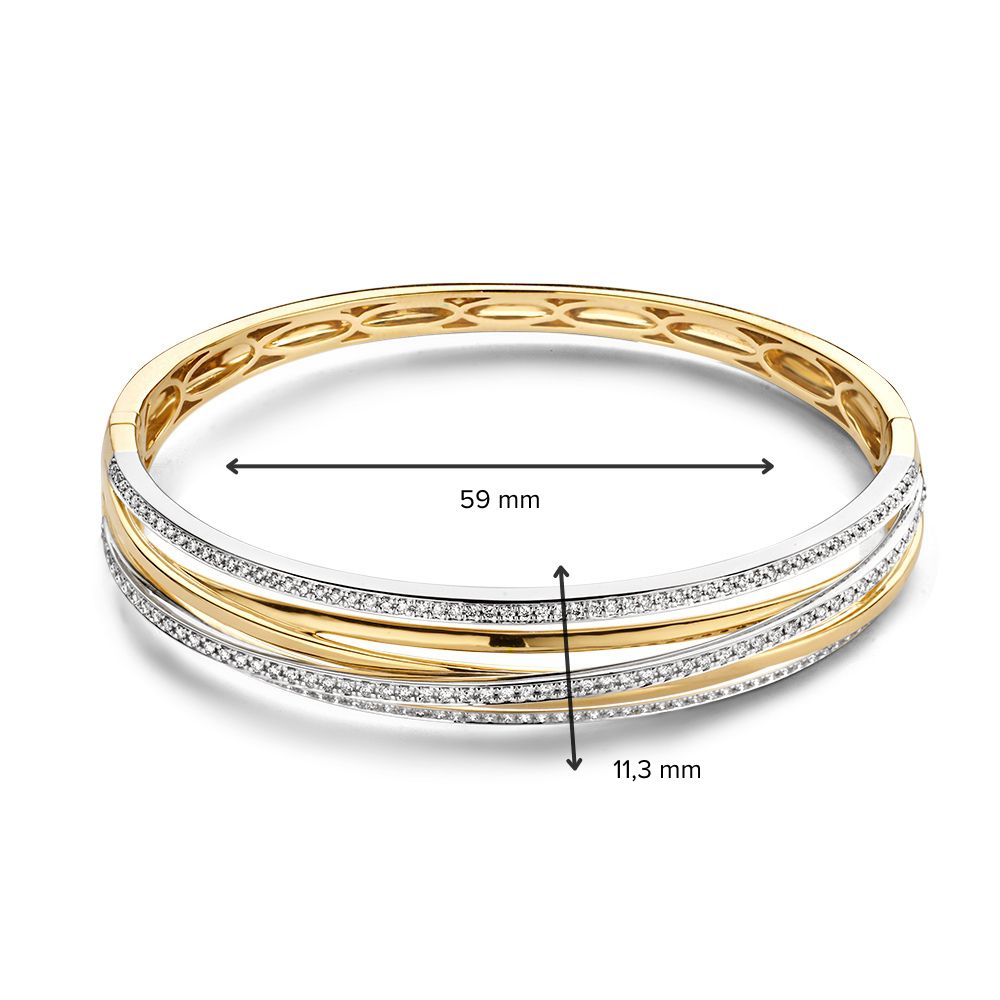 Bracciale in Oro di Lusso con Brillante da 1.03 Carati – Oro Giallo/Bianco 14 Carati, Qualità H/SI-1
