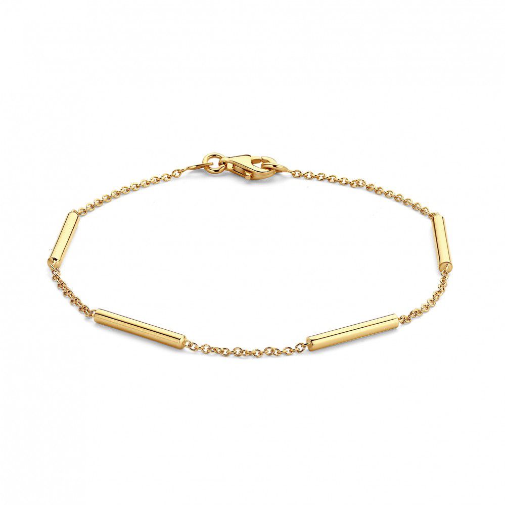 Geelgouden Armband – 14 Karaat Goud, Verfijnde Armband voor Dames, 19 cm