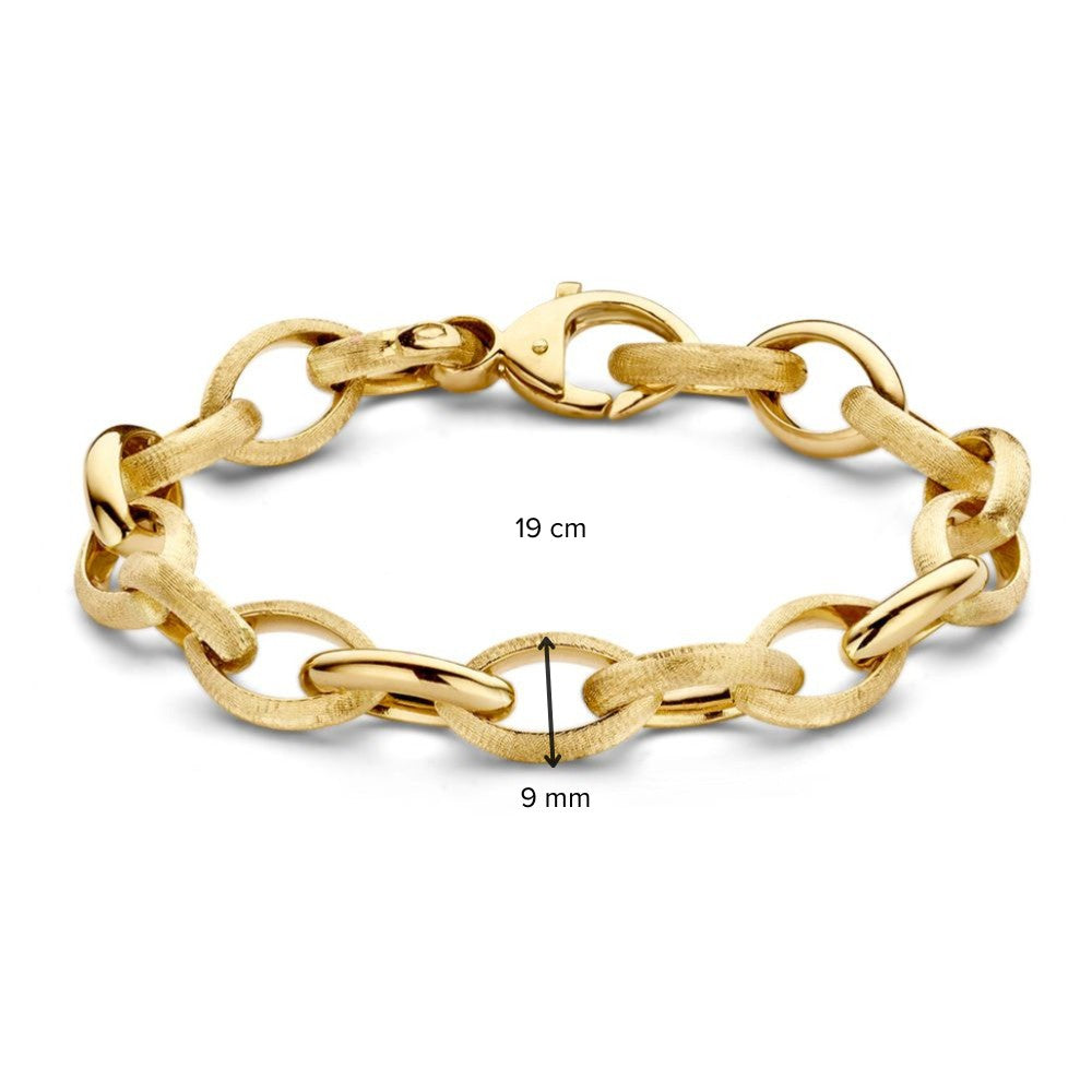 Bracciale in Oro Giallo 14kt con Maglie Ovali – Gioiello di Lusso Van der Kooij