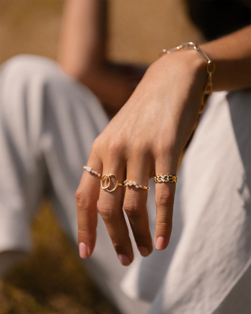 Bracciale a Catena in Oro Giallo con Chiusura di Lusso – Oro 14 Carati, 20 cm, Bracciale Elegante da Donna