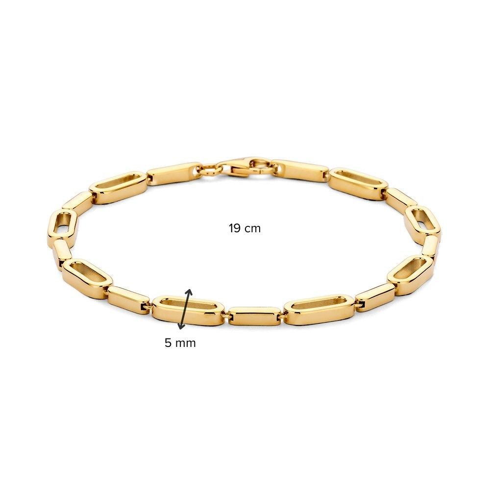 Bracciale a maglie in oro giallo giocoso – Eleganza in movimento