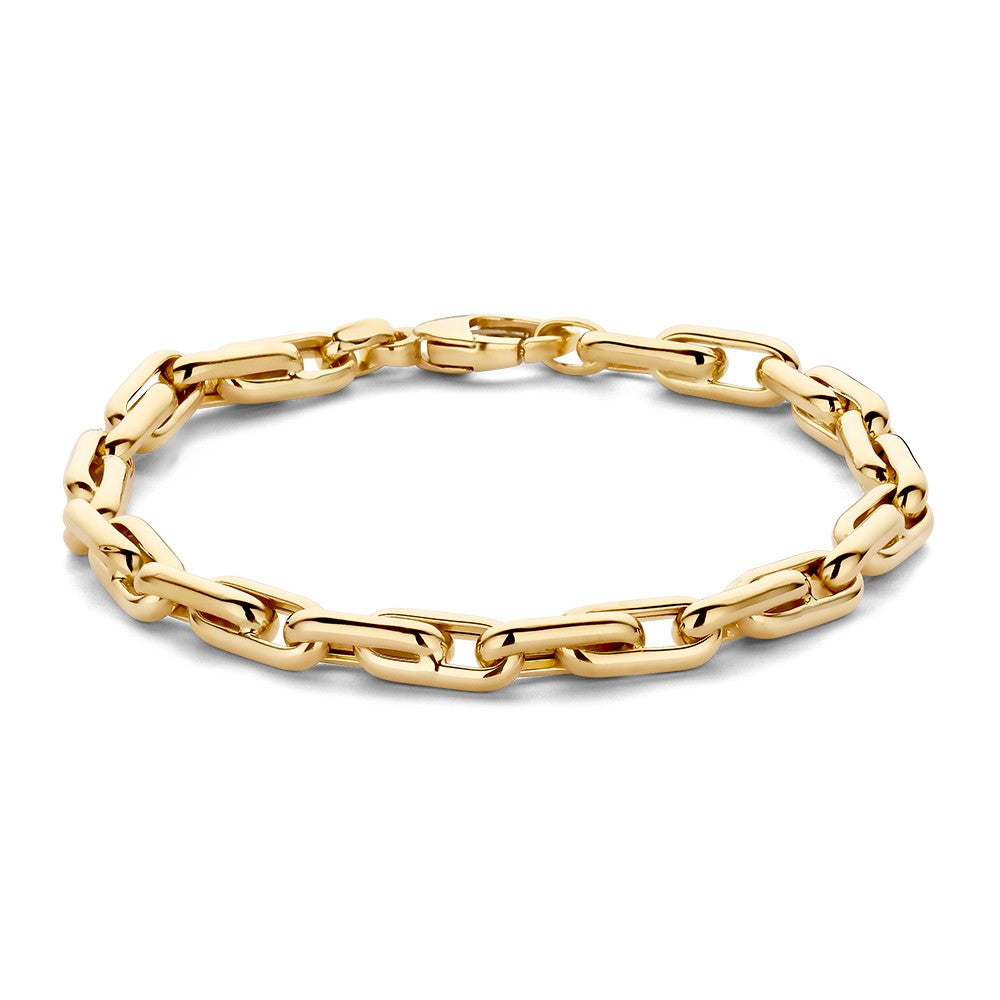Bracciale in oro giallo con maglie ovali collegate.