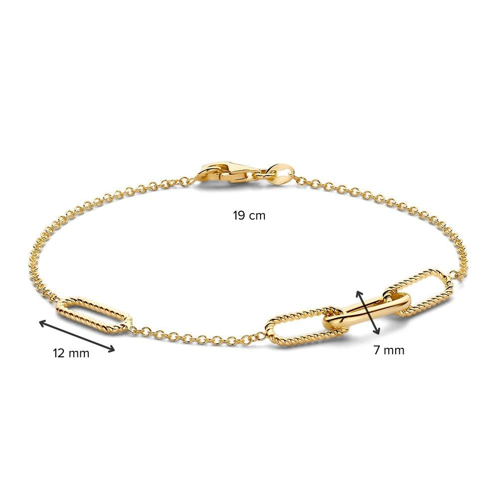 Elegante Bracciale in Oro Giallo 14 Carati, 2,8 gr, 19 cm – Senza Tempo ed Elegante