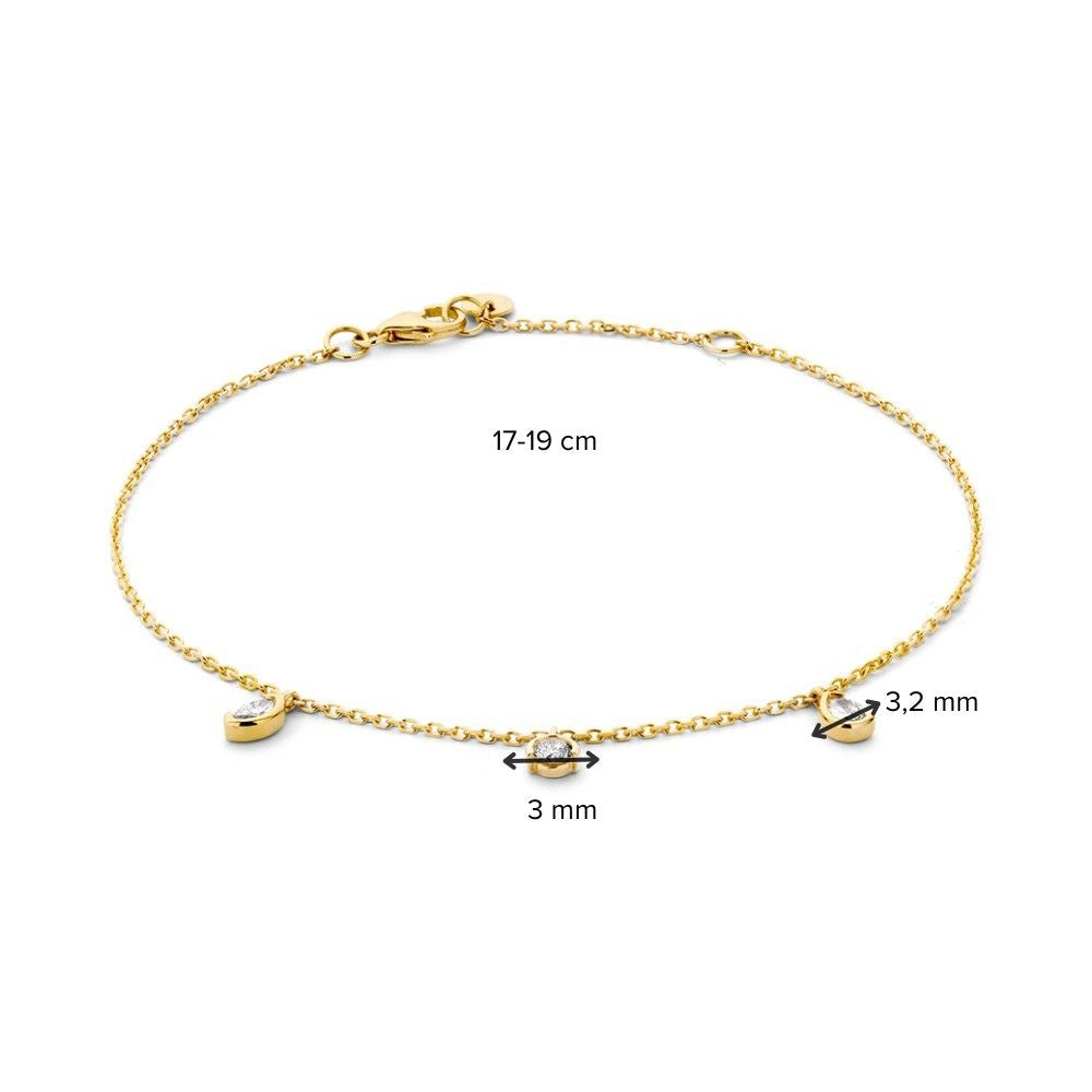 Bracciale in oro giallo con brillante 0,24 crt.