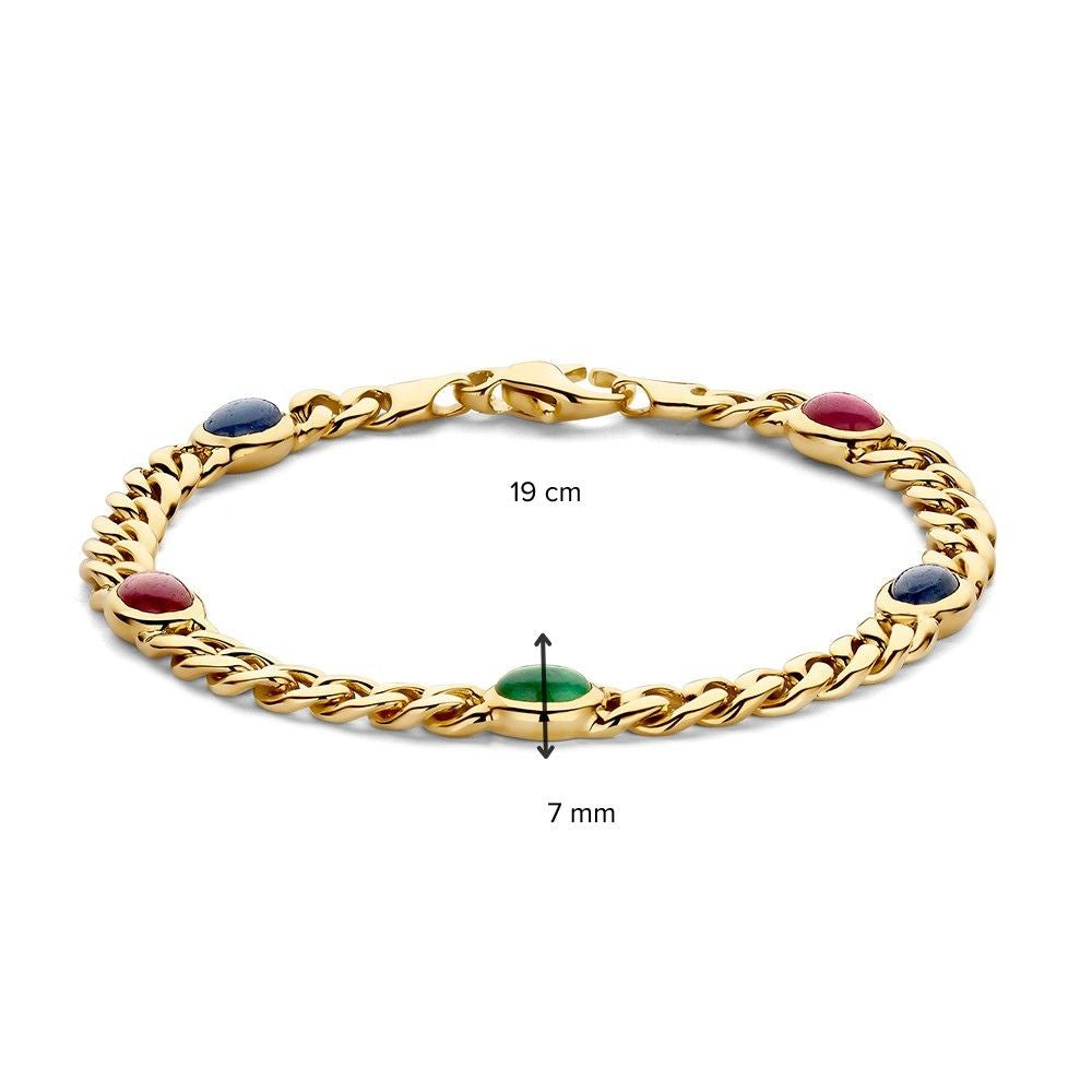 Bracciale in oro giallo con pietra preziosa