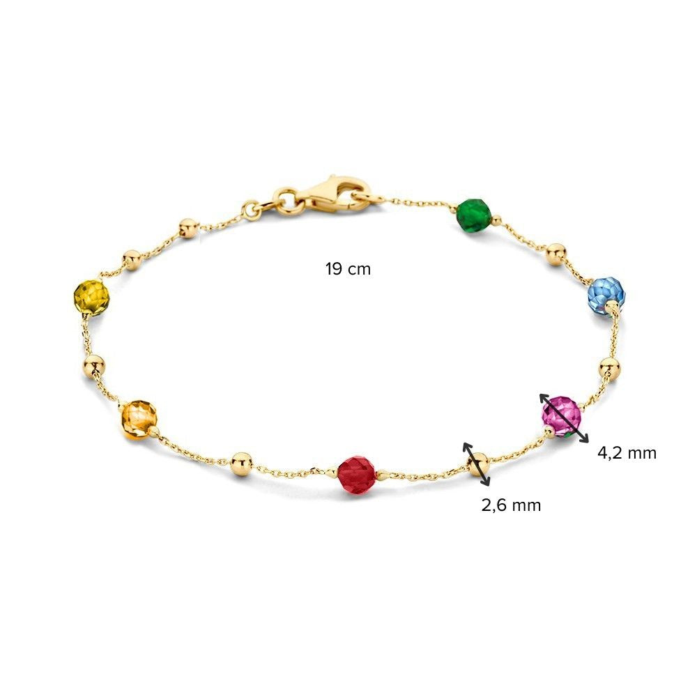 Bracciale oro giallo zircone