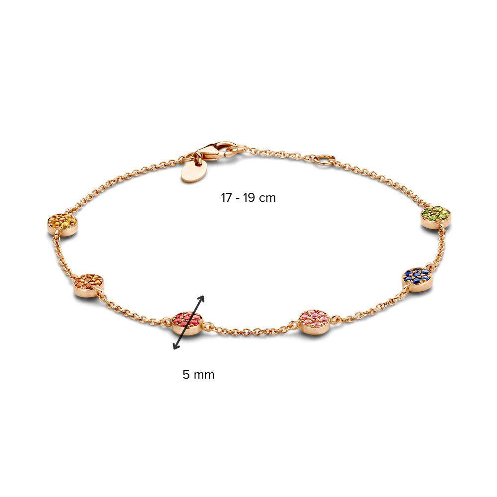 Bracciale in Oro Rosa con Zaffiri Arcobaleno – Gioiello di Lusso Van der Kooij