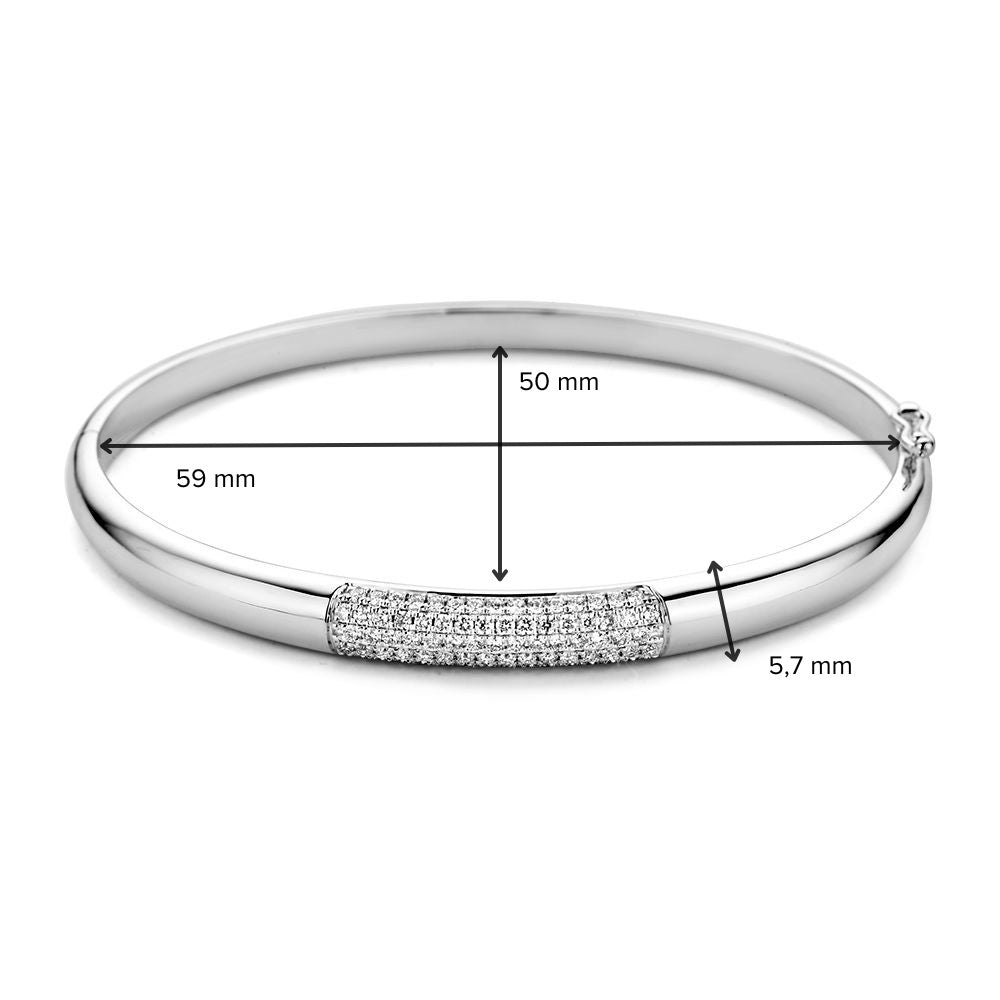 Bracciale in Oro Bianco con Diamanti 0.72 crt - Accessorio di Lusso da Donna 14 Carati