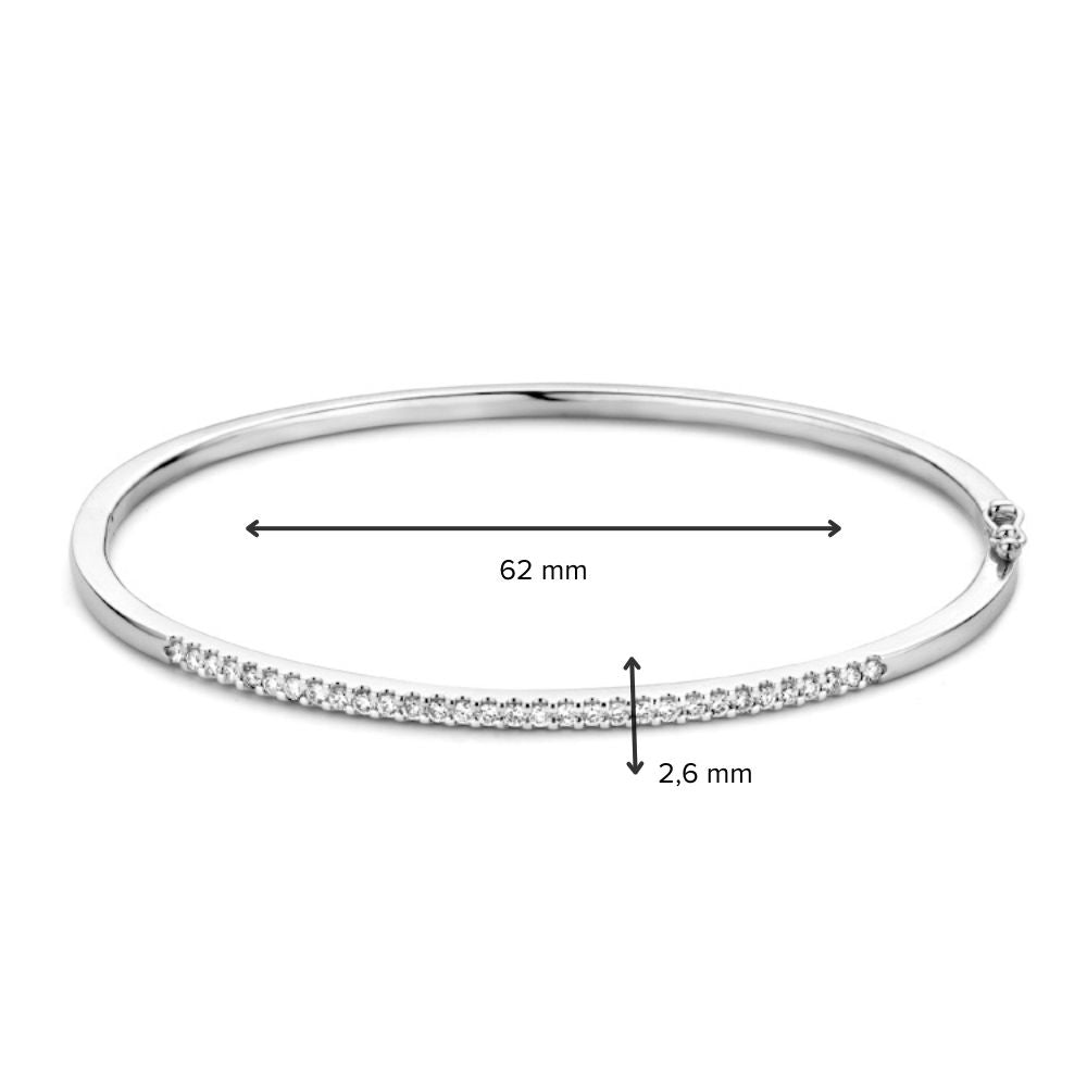 Bracciale in Oro Bianco con Brillanti 0.96 crt - Elegante Accessorio da Donna 14 Carati