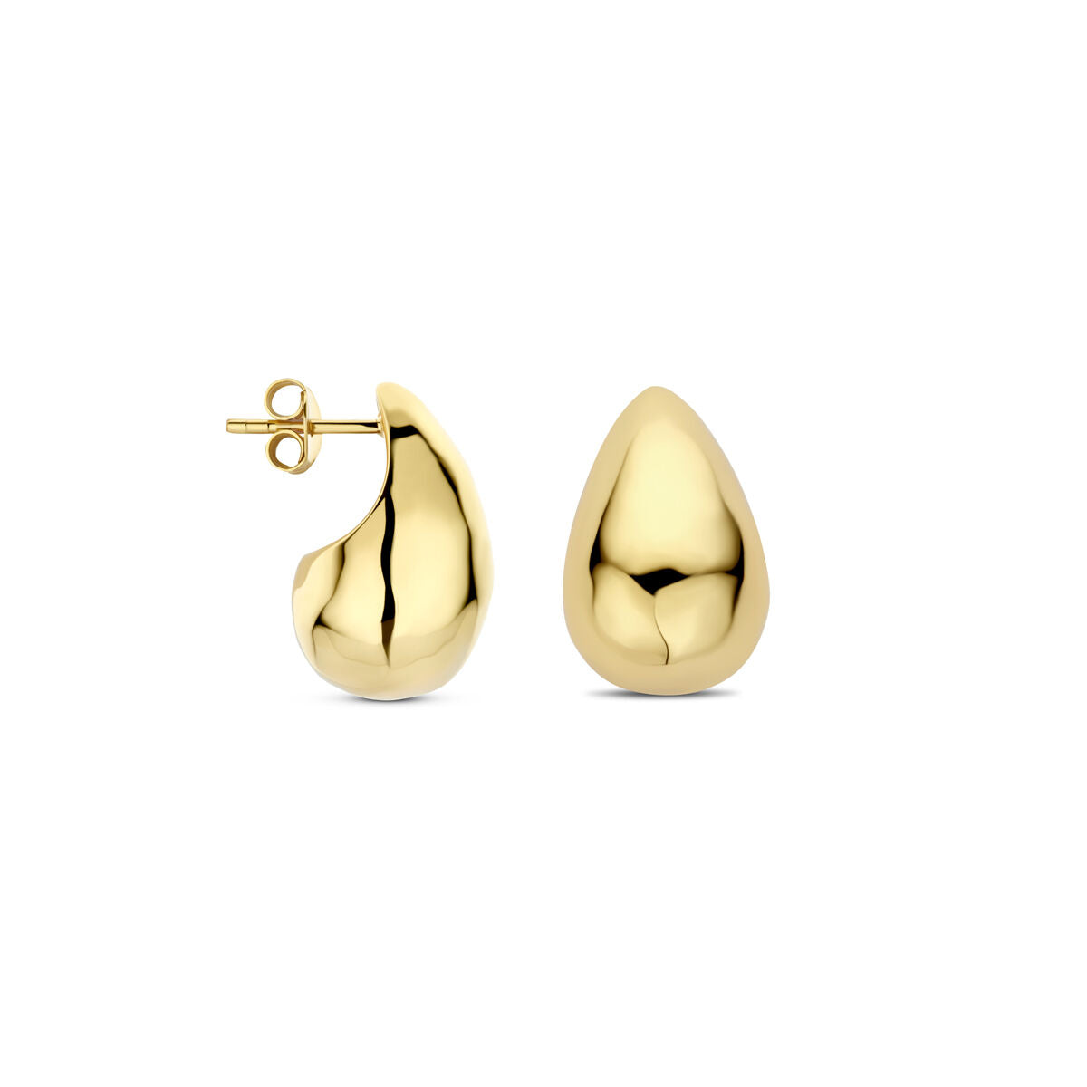 orecchini a lobo goccia 20 mm 1 micron argento dorato (giallo)