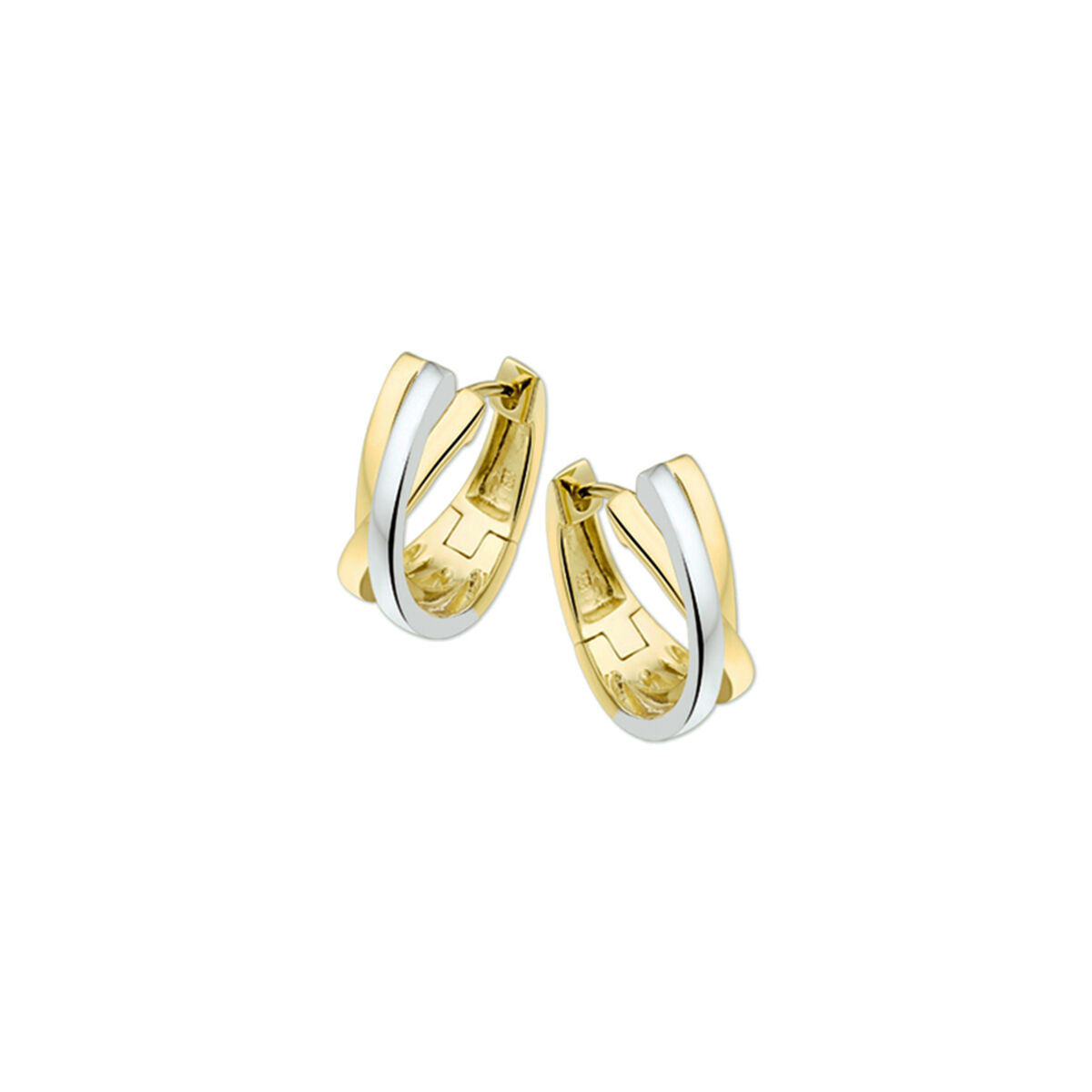 Creole in oro bicolore 14K giallo/bianco