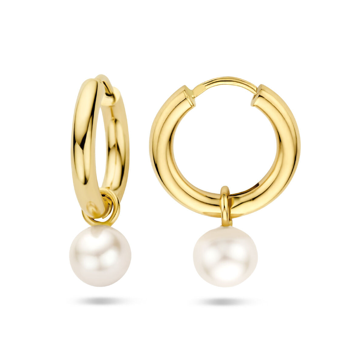 orecchini a clip perla oro giallo 14K