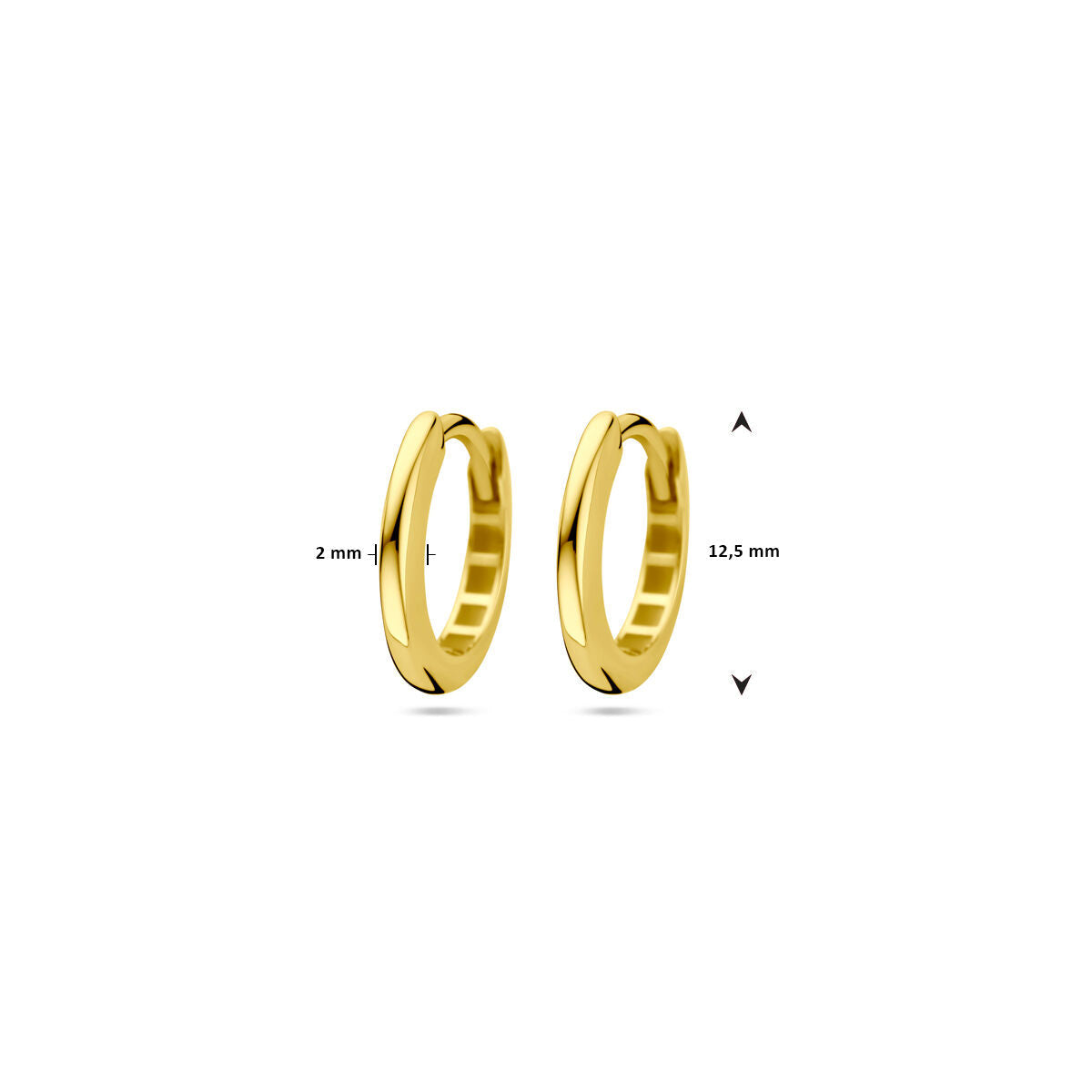 orecchini a clip 12.5 mm oro giallo 14K