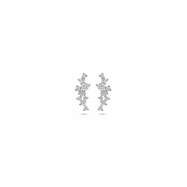 oorknoppen zirkonia 15 mm zilver gerhodineerd
