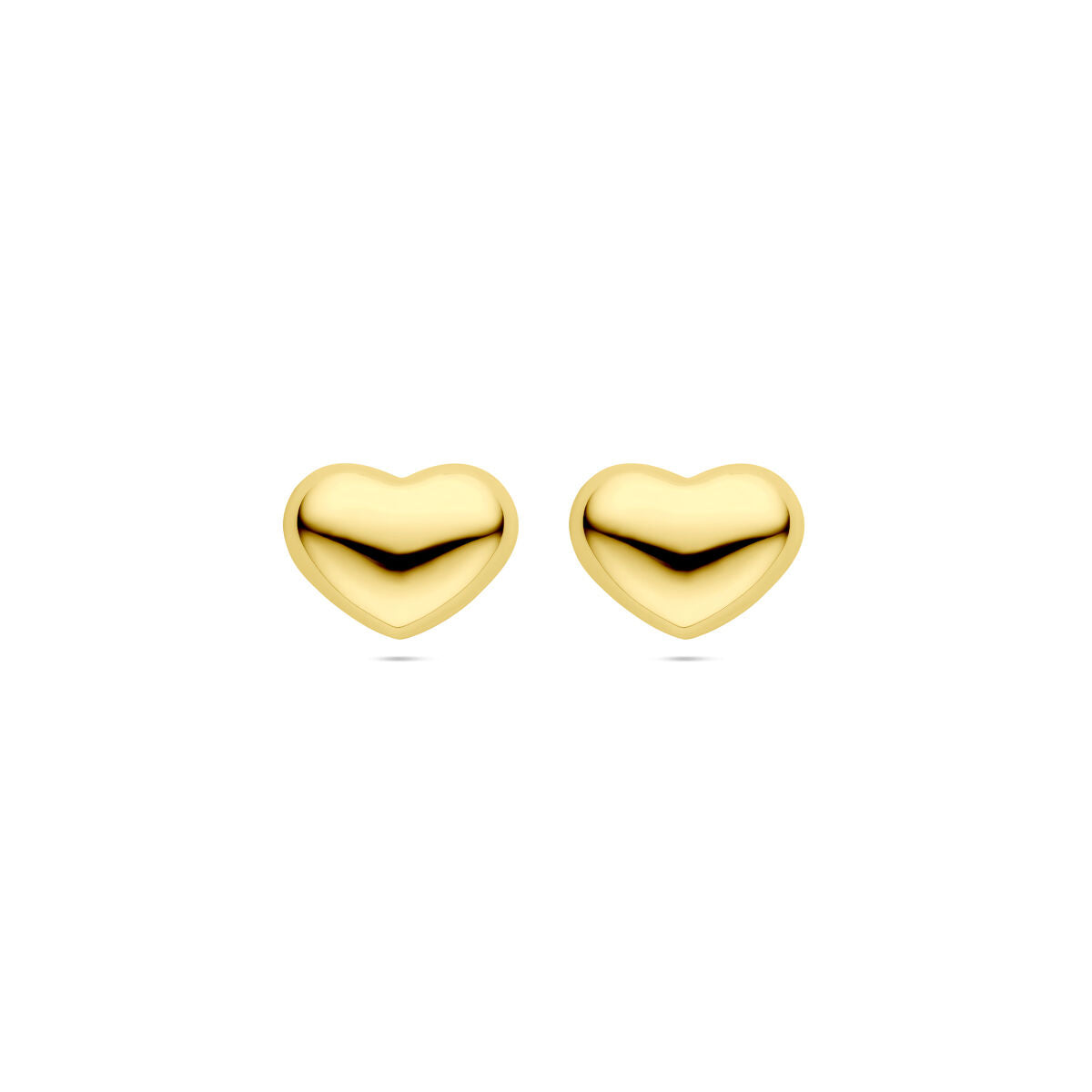 orecchini a bottone cuoricino 13 mm argento dorato (giallo)
