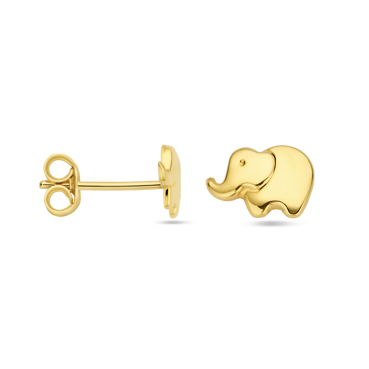 orecchini a bottone elefante 5 mm 14K oro giallo