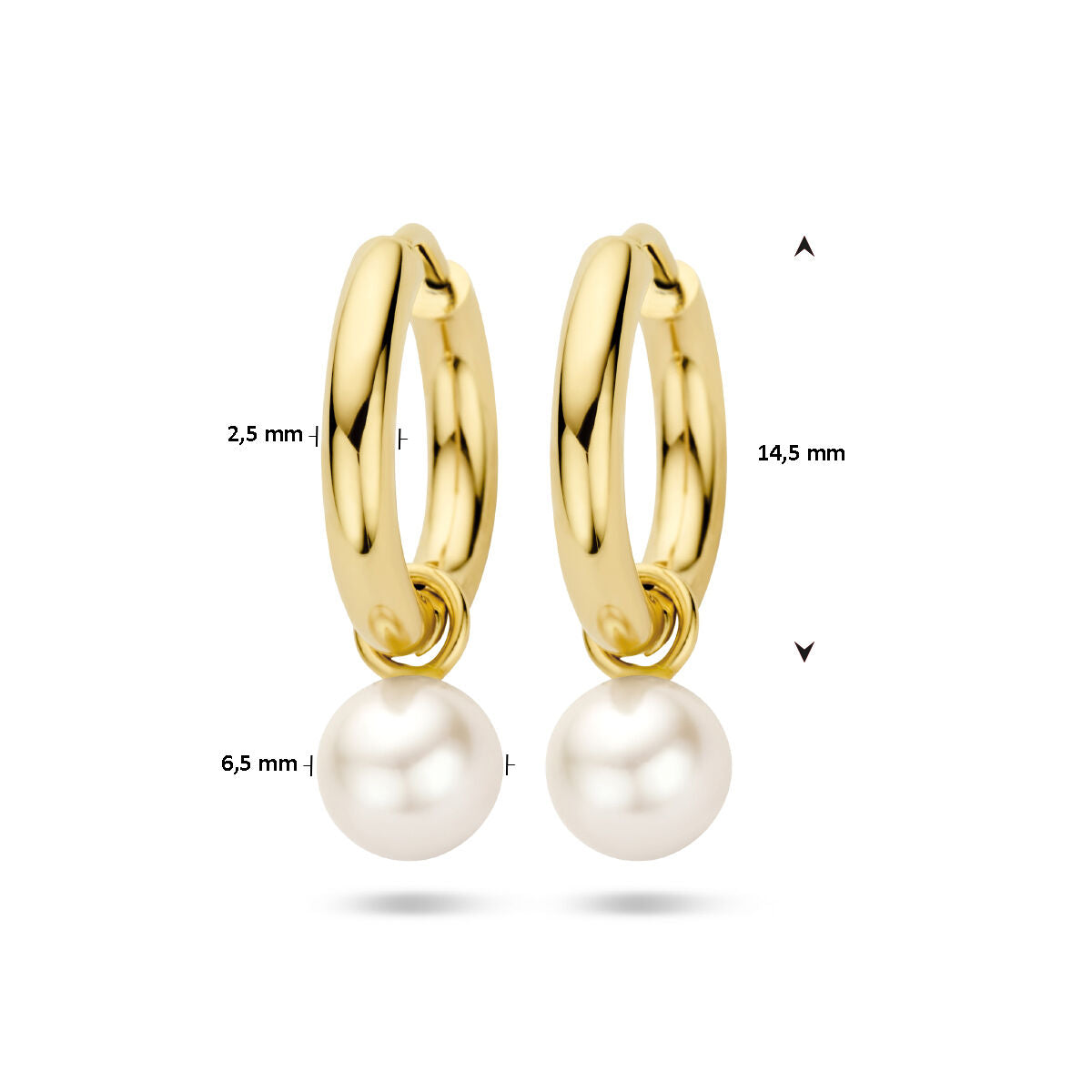 orecchini a clip perla oro giallo 14K