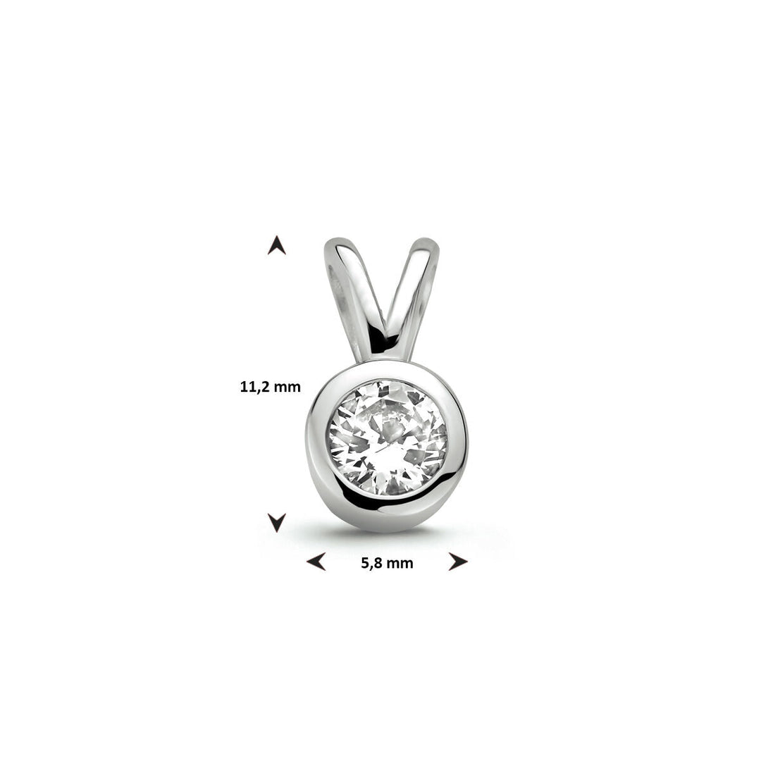hanger zirkonia zilver gerhodineerd