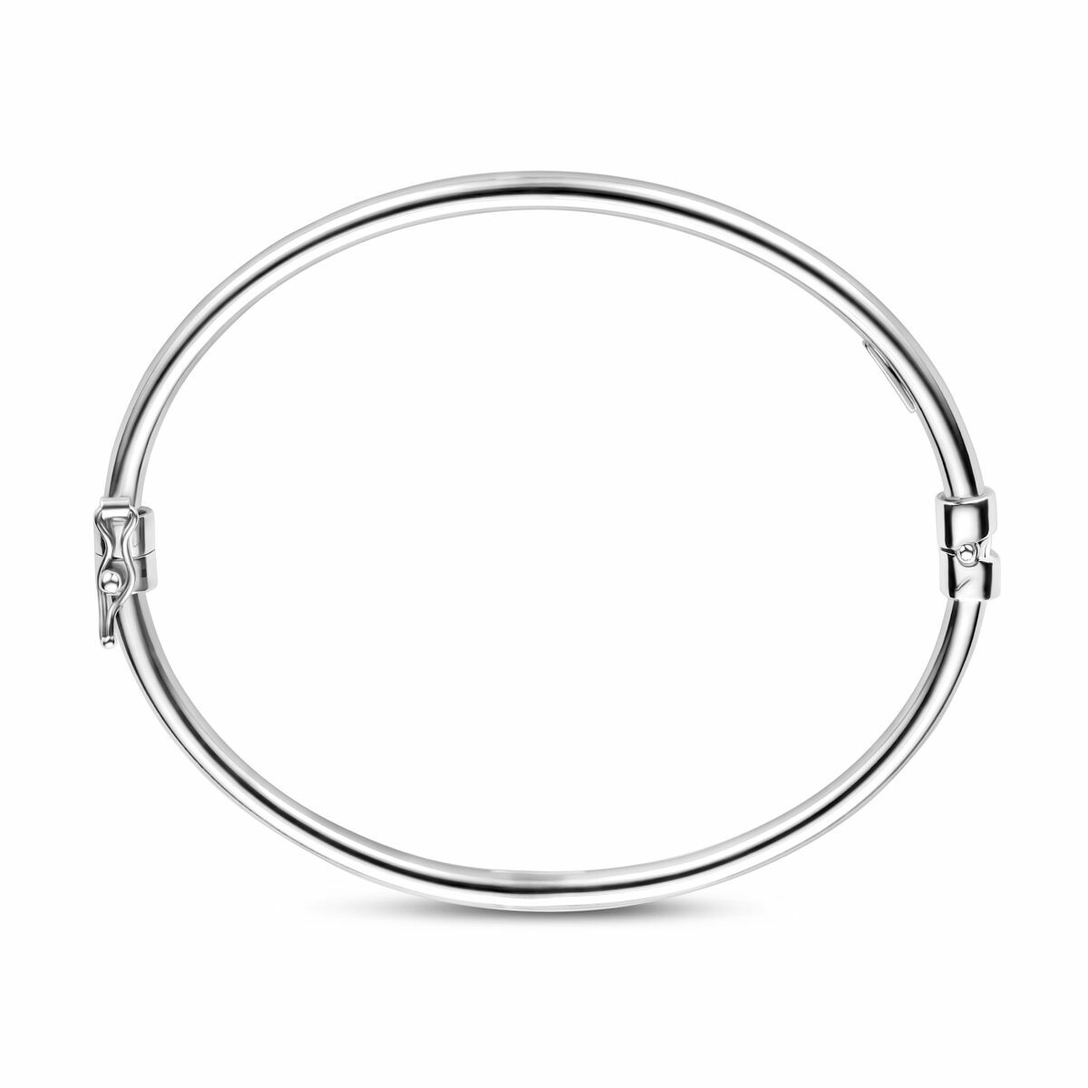 Bracciale bangle da donna in argento - rodiato